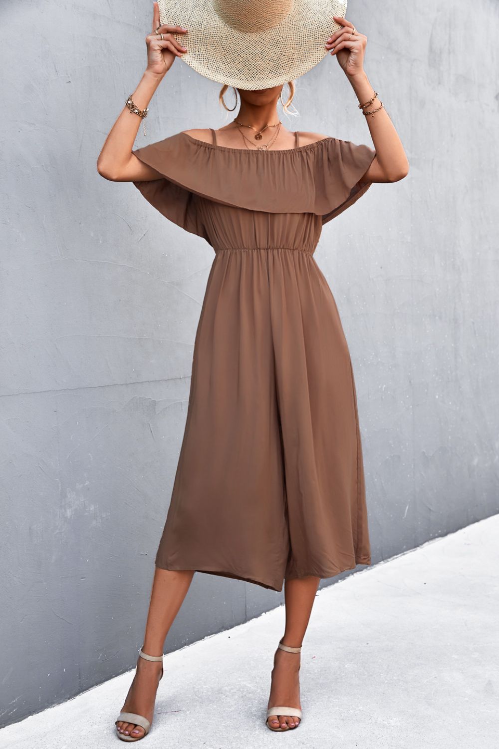 Spaghetti Strap Layered Jumpsuit