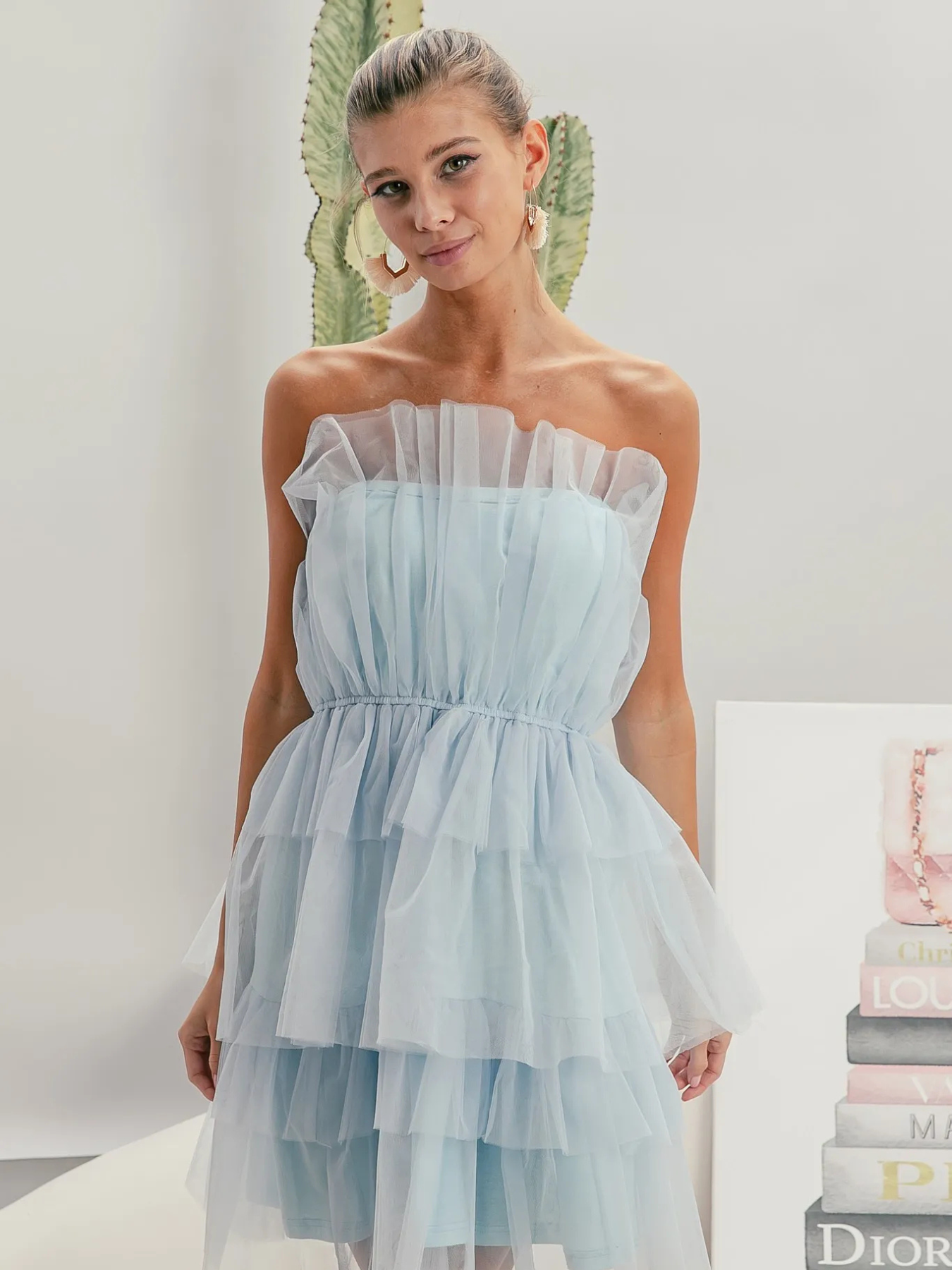 BiBi Sleeveless Layered Organza Dress