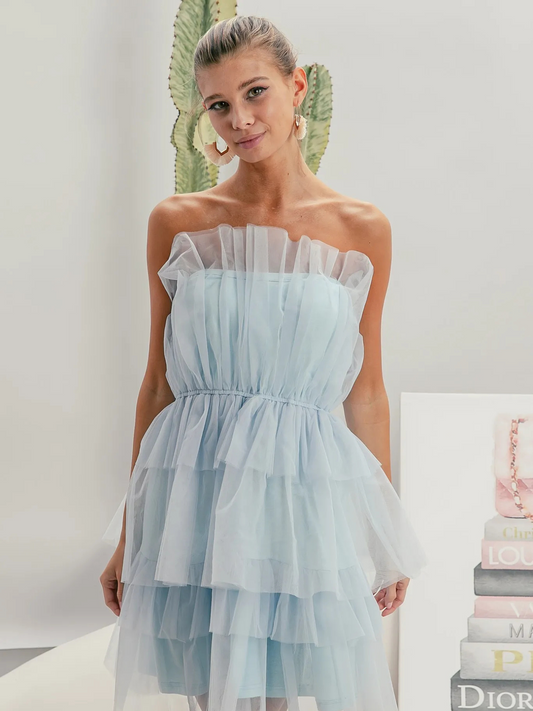 BiBi Sleeveless Layered Organza Dress