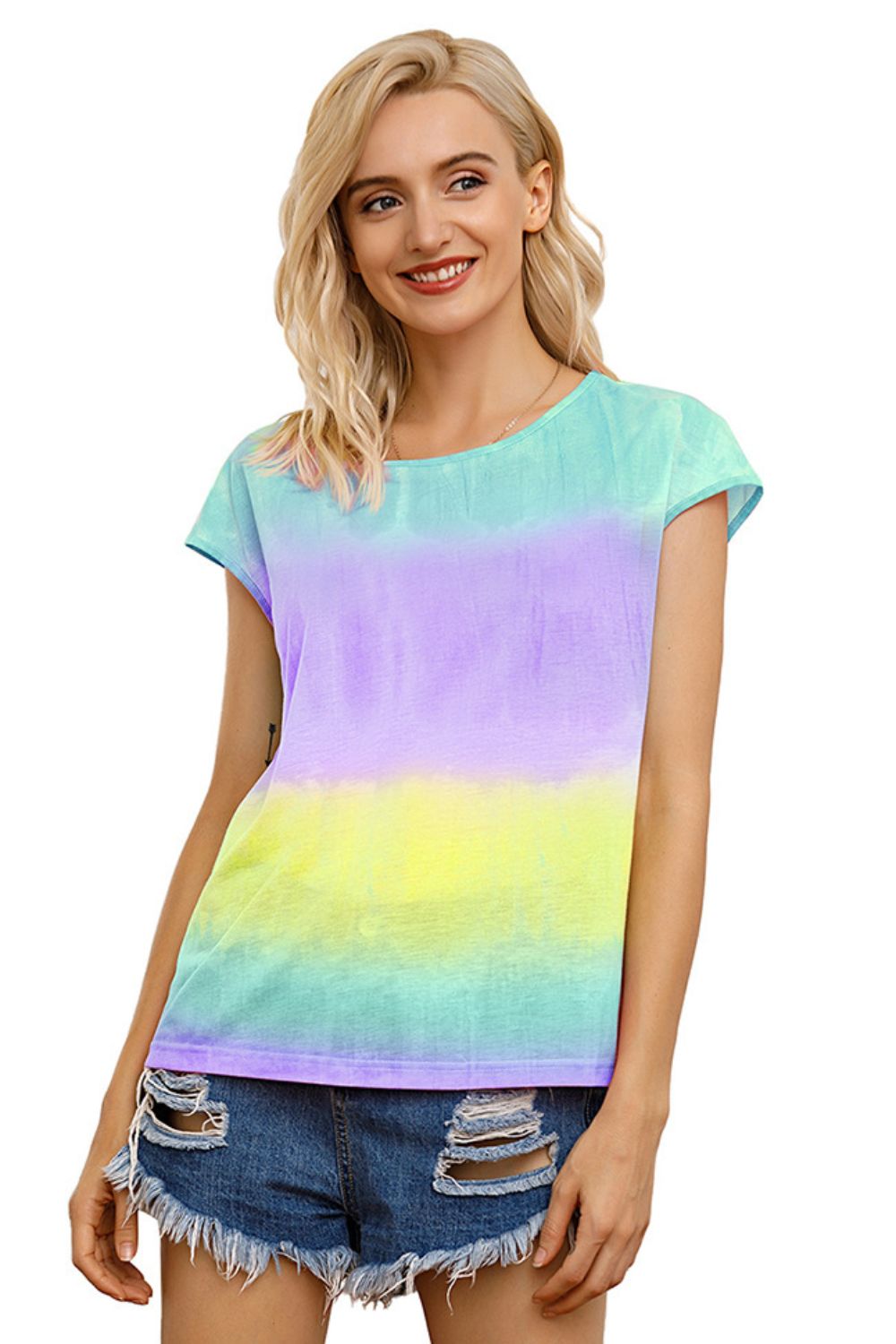 Ivy Lane Tie Dye Round Neck Short Sleeve Tee